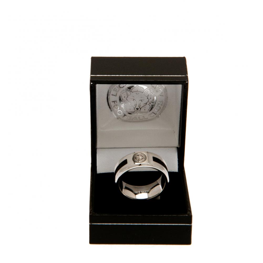 Leicester City FC Black Inlay Ring Small