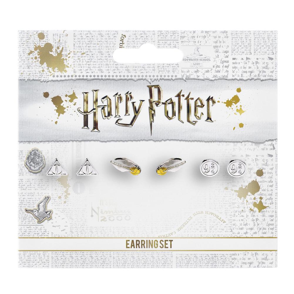 Harry Potter Silver Plated Stud Earring Set
