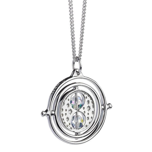 Harry Potter Sterling Silver Time Turner Crystal Necklace