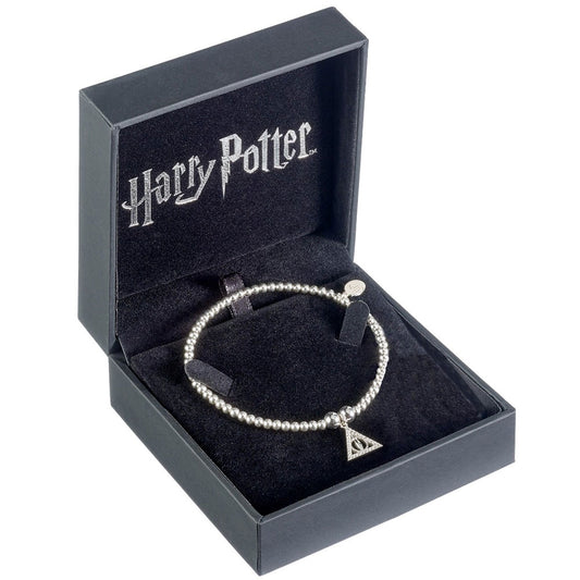 Harry Potter Sterling Silver Deathly Hallows Crystal Bracelet