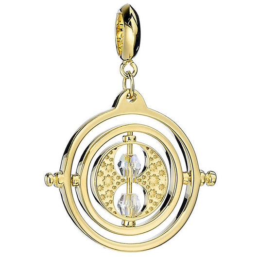 Harry Potter Gold Plated Time Turner Crystal Charm