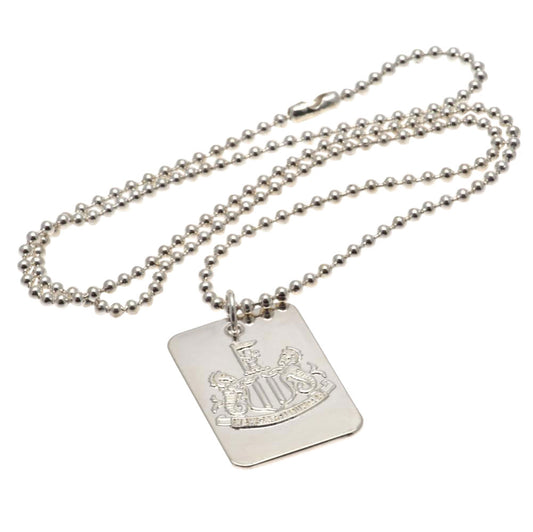Newcastle United FC Silver Plated Dog Tag & Chain