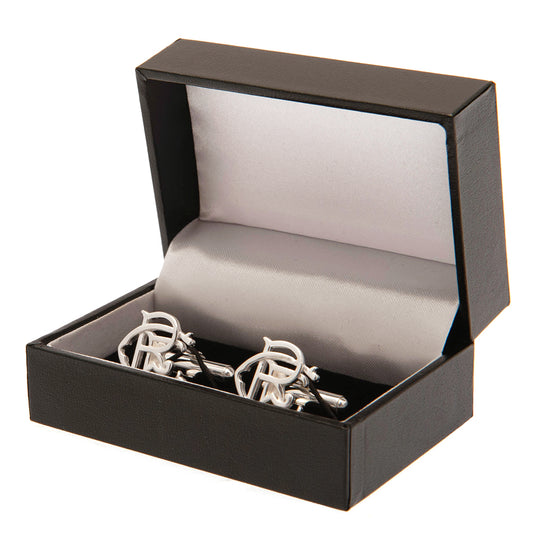 Rangers FC Sterling Silver Scroll Crest Cufflinks
