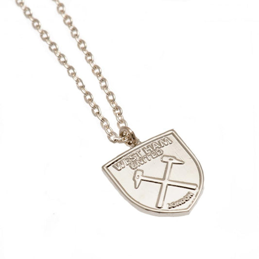 West Ham United FC Silver Plated Crest Pendant & Chain