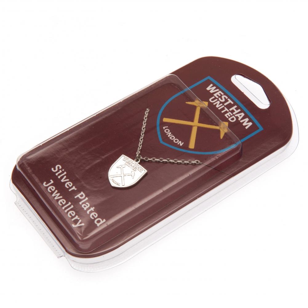 West Ham United FC Silver Plated Crest Pendant & Chain