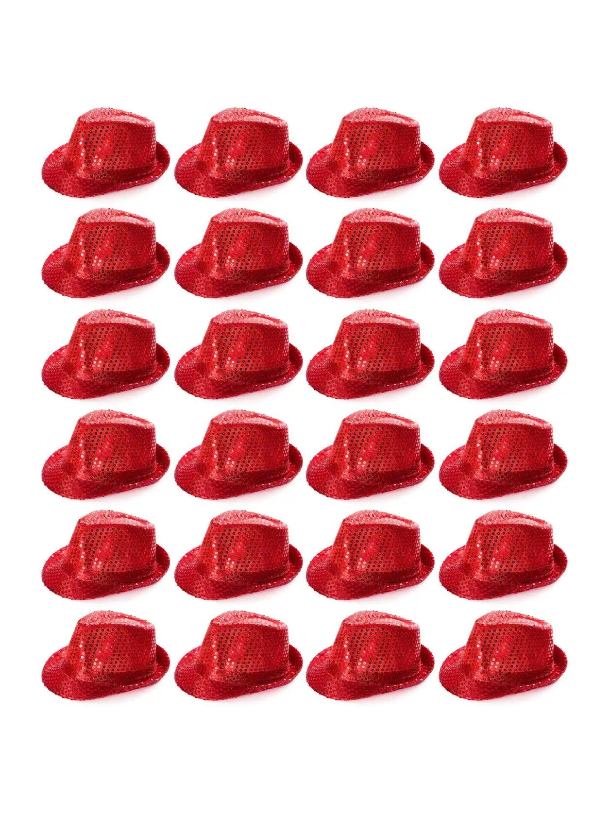 Red Sequin Trilby Hat – Sparkly Fedora for St George’s Day, Theatre & Themed Events