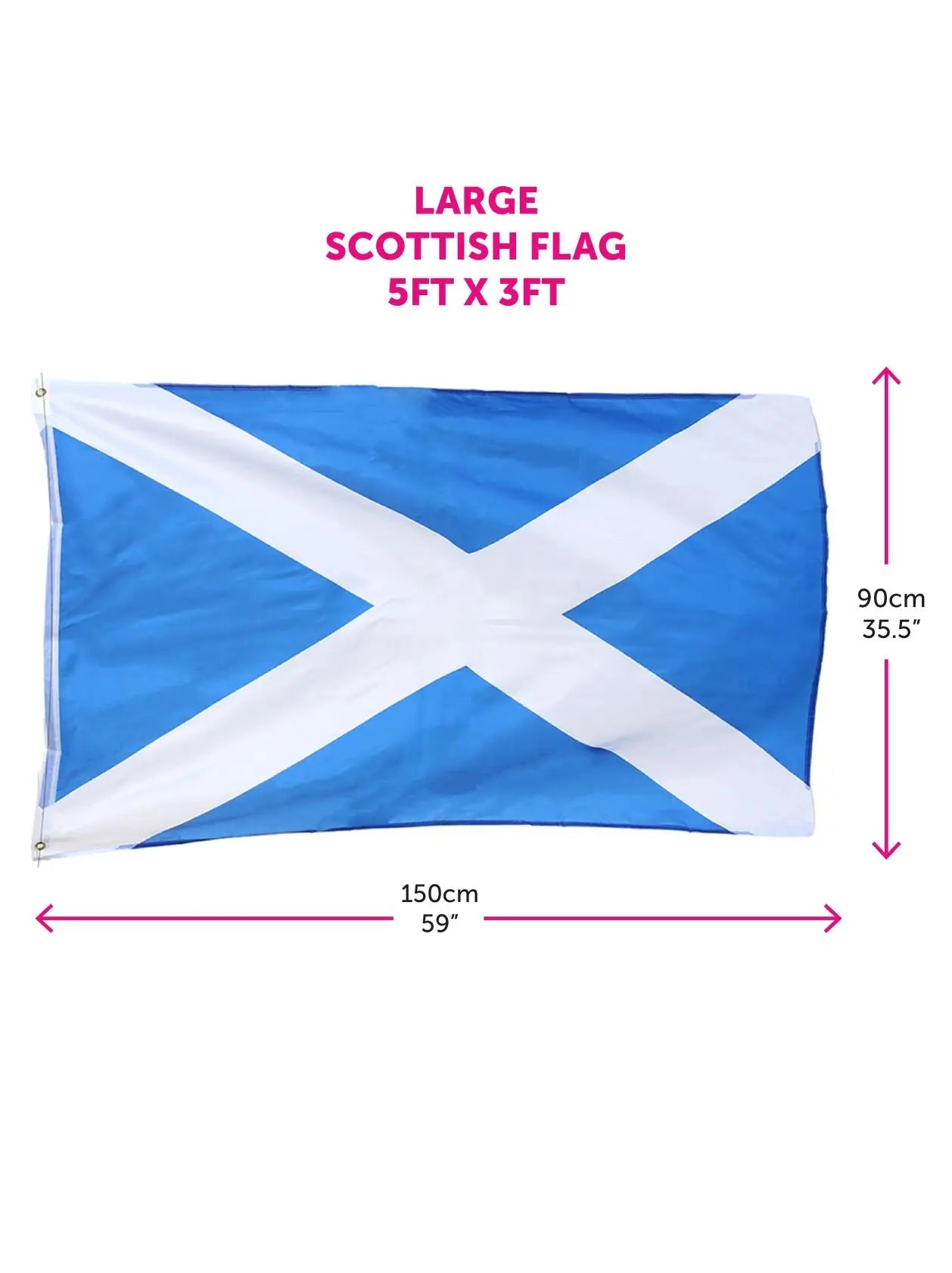 St Andrews Scottish Decorations Set – 5×3 ft Scotland Flag & 33 ft Bunting for St Andrew’s Day