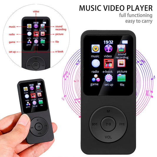 Bluetooth 5.0 MP3 MP4 Player Portable Music Player FM Radio Recorder