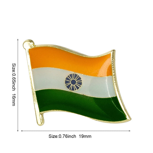 India Flag Badge Pin - Patriotic Lapel Pin for Backpack & Clothing