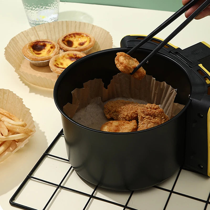 50pcs Air Fryer Disposable Non Stick Oil Absorbing Baking Paper Liners