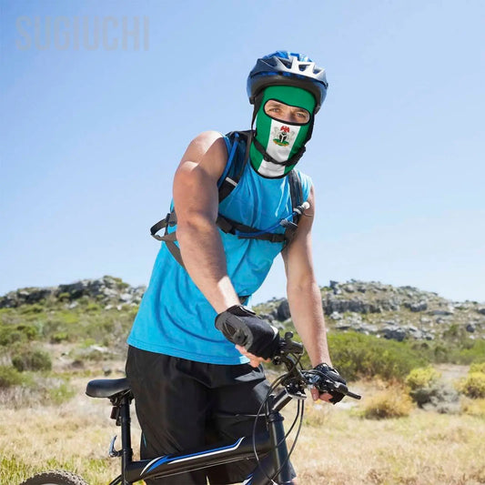 Sugiuchi Nigeria Flag Face Mask Windproof Cycling Balaclava UV Cap