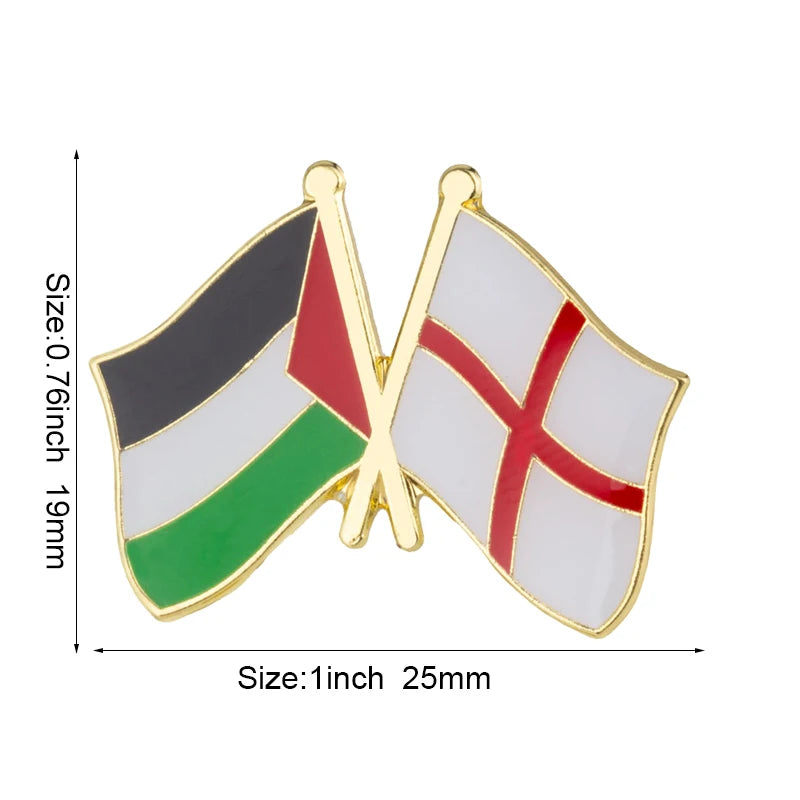 England Flag Lapel Pin Metal Brooch UK Badge Butterfly Clutch Unisex