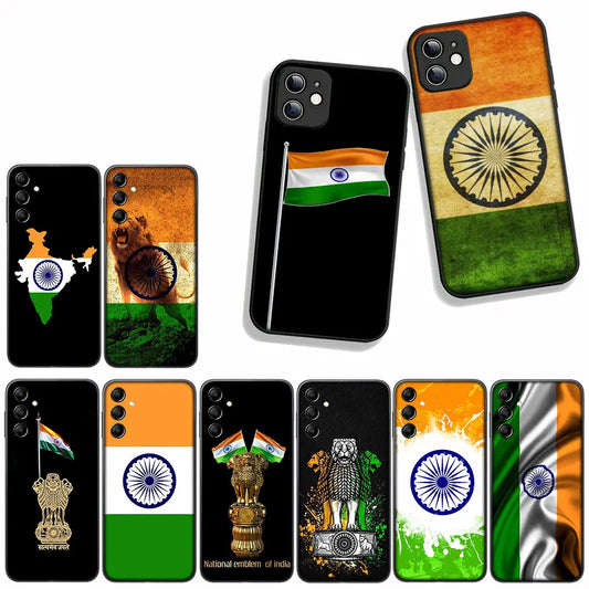 India Flag TPU Phone Case for iPhone 16-11, Pro Max, SE2/SE3, 7/8 Plus