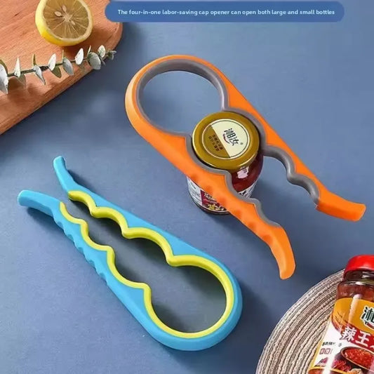 4-in-1 Multifunction Bottle Jar Can Opener Aluminium Alloy Kitchen Tool