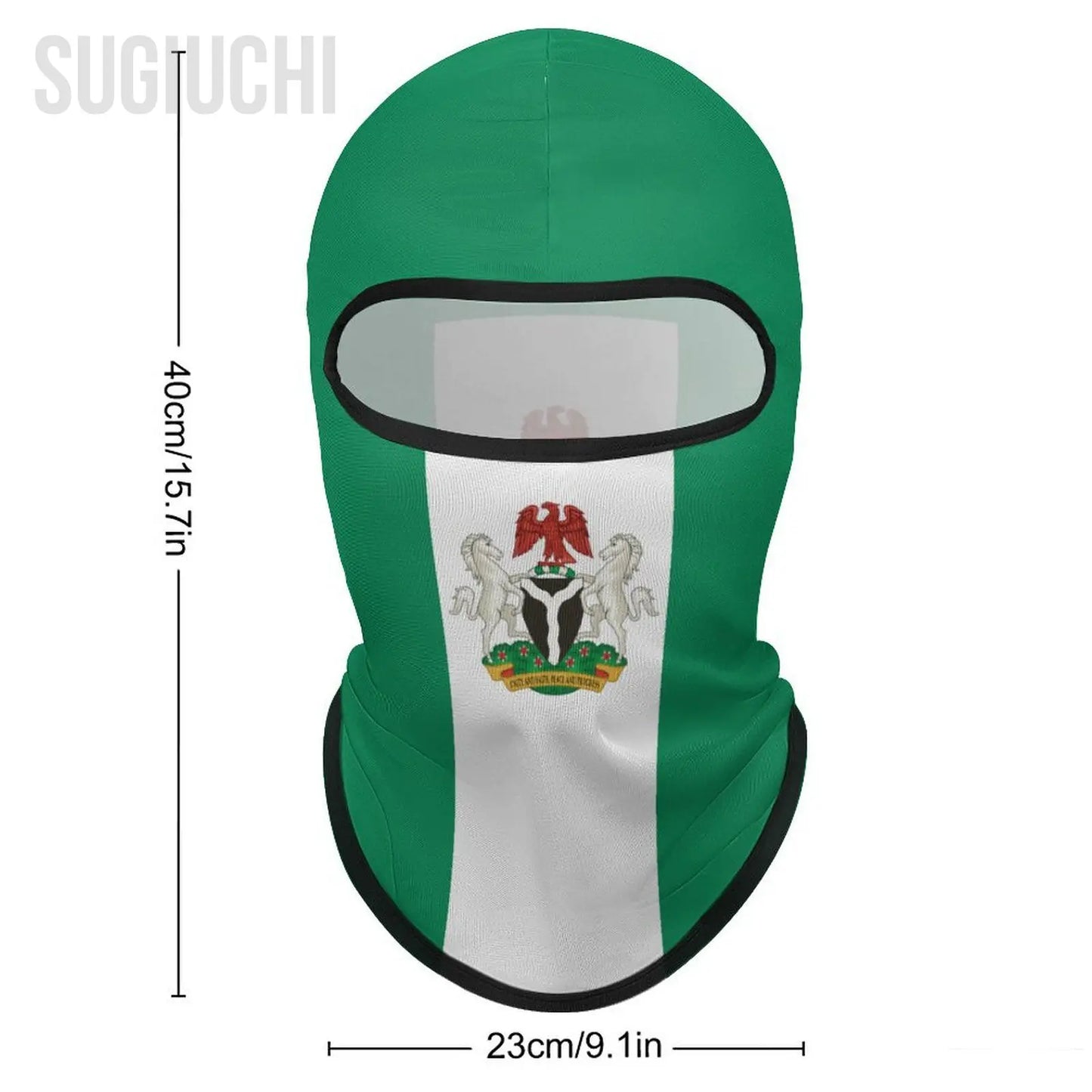 Sugiuchi Nigeria Flag Face Mask Windproof Cycling Balaclava UV Cap
