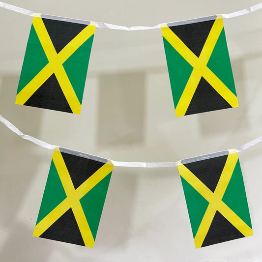 CZY Jamaica National Flags - 14x21cm, 20pcs Hanging Bunting Banner Set