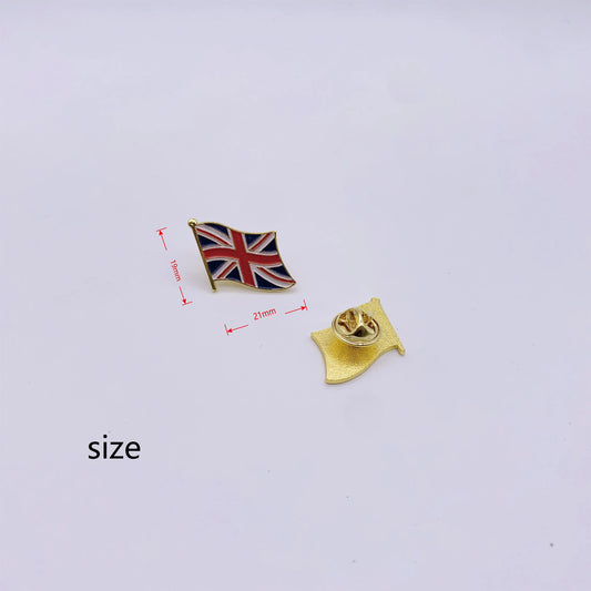 100pcs UK Union Jack Flag Enamel Pins Bulk Metal British Lapel Badge