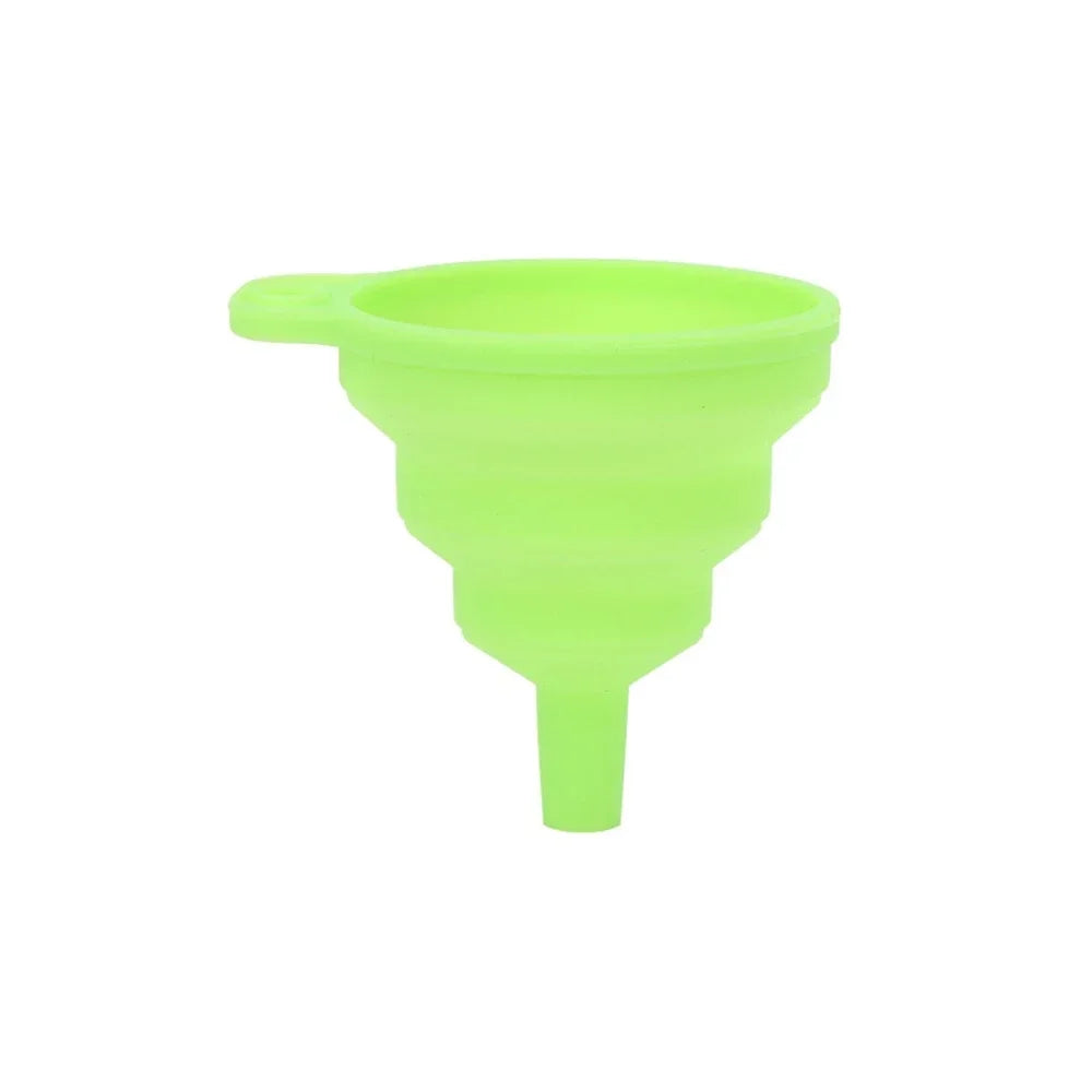 Collapsible Silicone Car Funnel Heat Resistant Foldable Oil Liquid Tool