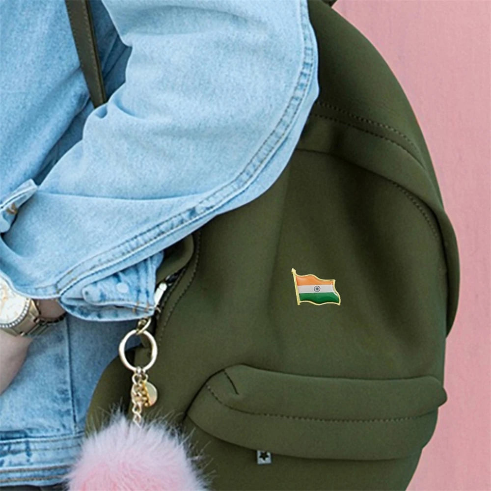 Indian National Flag Pin - Brooch for Unisex Clothing, Accessories & Gifts