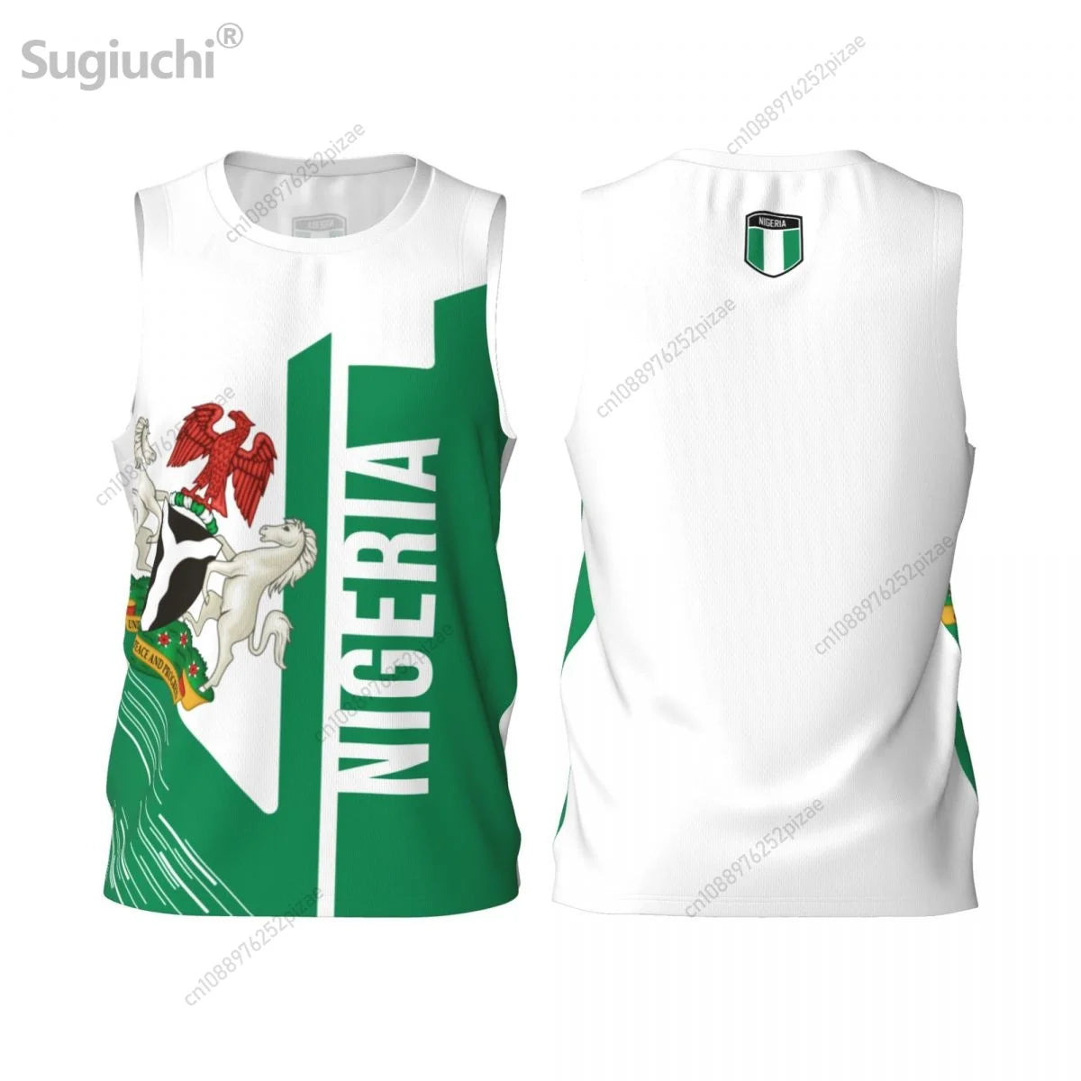 Nigeria Flag T-Shirt 3D Print Sports Fitness Tee Men