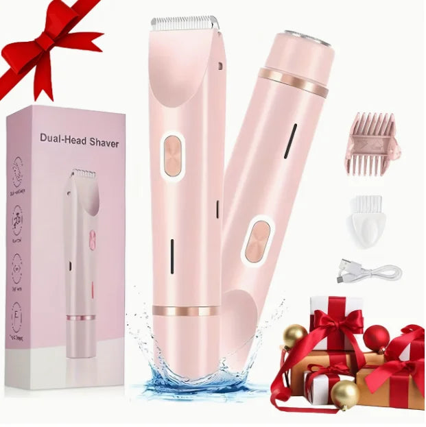 2-in-1 Waterproof Electric Bikini Trimmer Rechargeable Mini Shaver