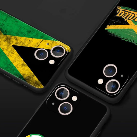 Jamaica National Flag iPhone Case – Soft TPU Cover for iPhone 7–16 Series