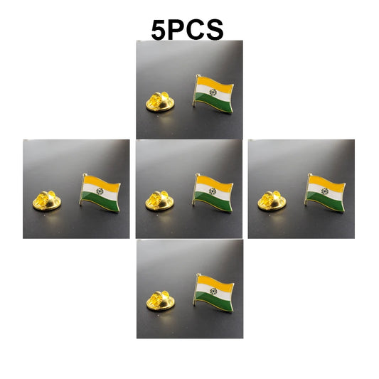 India Flag Lapel Pins - 1–100pcs National Flag Badge Brooches for Clothing