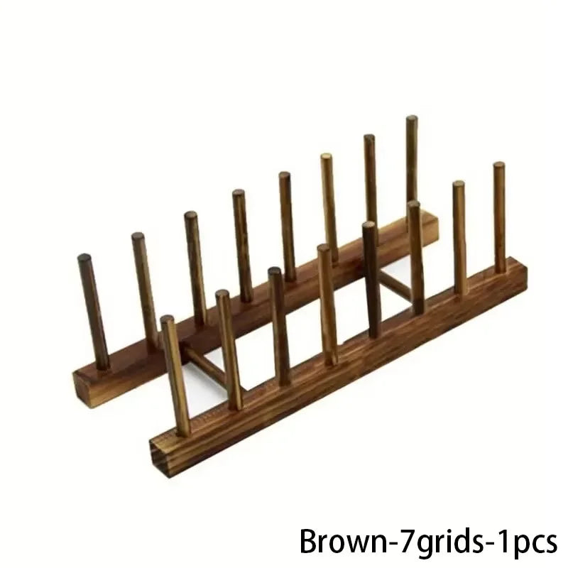 Wooden Dish Drying Rack Kitchen Storage Stand Eco Friendly Organizer