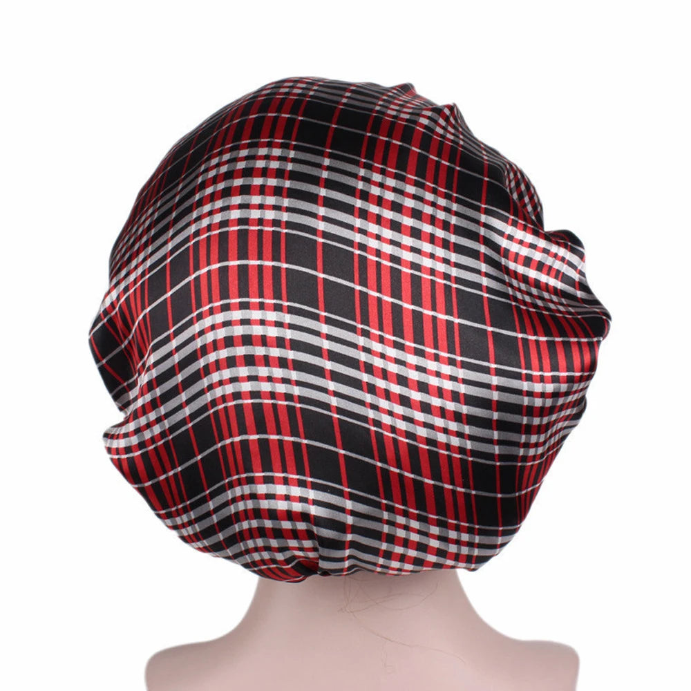 Soft Satin Sleep Hat for Women – Elastic Wide Band Night Bonnet Hair Loss & Chemo Care Cap
