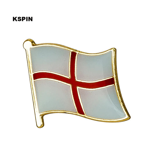 England Flag Lapel Pin Metal Brooch UK Badge Butterfly Clutch Unisex