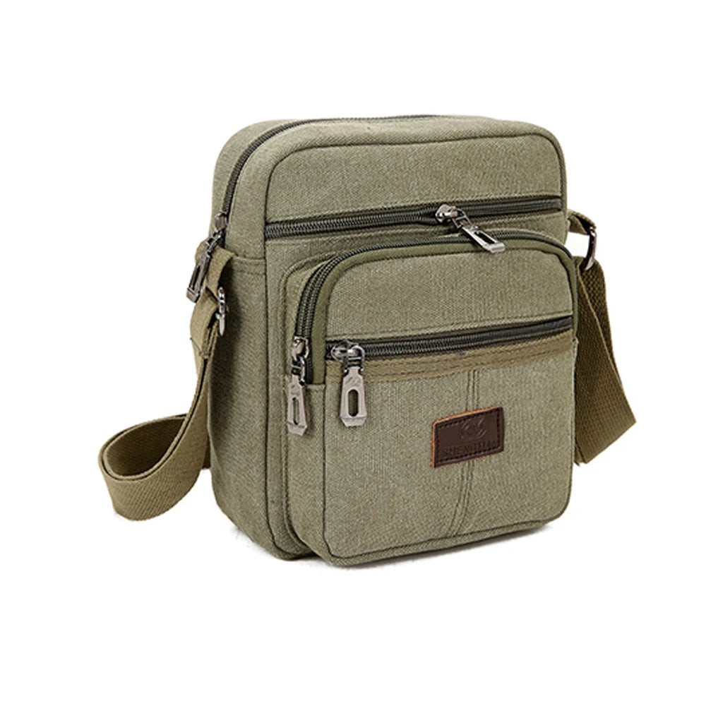 Retro Men’s Canvas Messenger Bag – Crossbody Shoulder Satchel for Travel & Daily Use