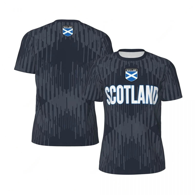 Scotland Football T-Shirt - Men’s Outdoor Sport & Casual Round Neck Tee