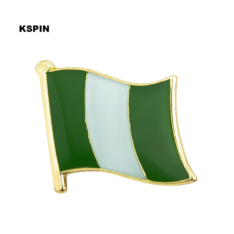 Nigeria Flag Lapel Pin Metal Badge Brooch Backpack Hat Pin Gift