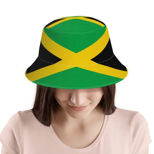 Jamaica Flag Fisherman Cap - Unisex Hip Hop Bucket Hat for Summer Outdoors