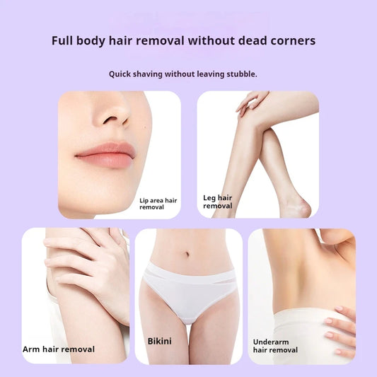 Mini Electric Bikini Trimmer Waterproof Rechargeable Dual Head Shaver