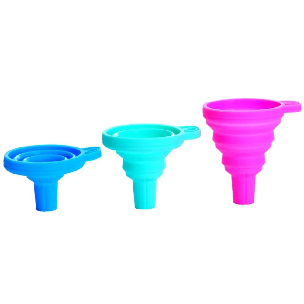 Foldable Silicone Funnel Set Collapsible Kitchen Liquid Transfer Tool