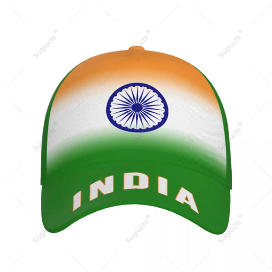 India Flag Gradient Baseball Cap - Unisex 3D Printed Sports Hat for Outdoor Fans