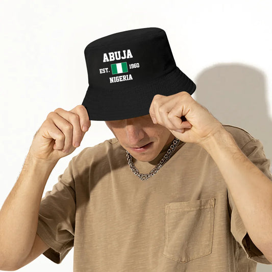 Nigeria Flag Bucket Hat Sun Protection Foldable Outdoor Fisherman Cap