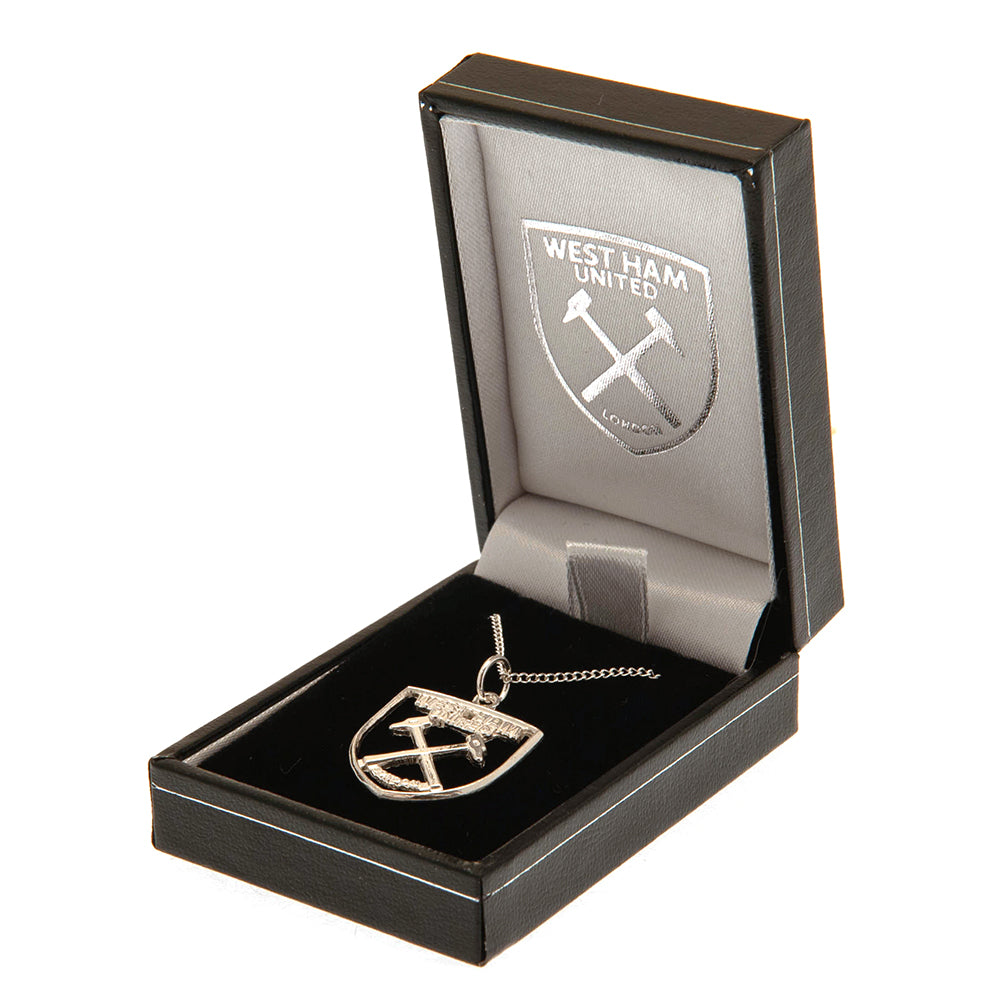 West Ham United FC Sterling Silver Crest Pendant & Chain