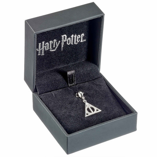 Harry Potter Sterling Silver Deathly Hallows Crystal Charm