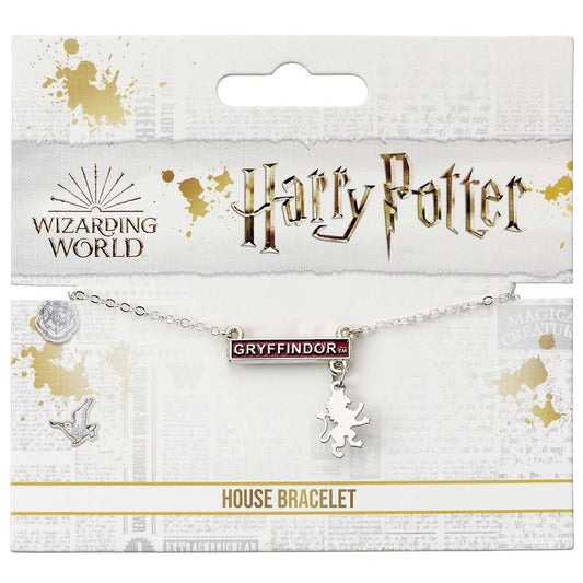Harry Potter Silver Plated Gryffindor Bar Bracelet