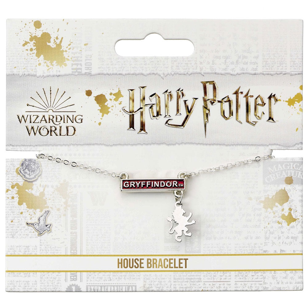 Harry Potter Silver Plated Gryffindor Bar Bracelet