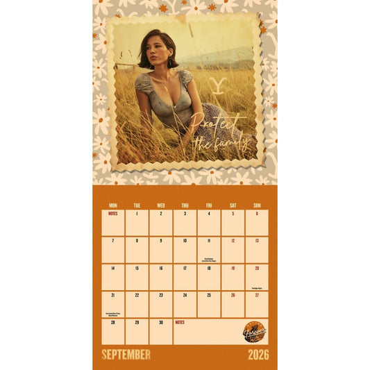 Yellowstone Square Calendar 2026