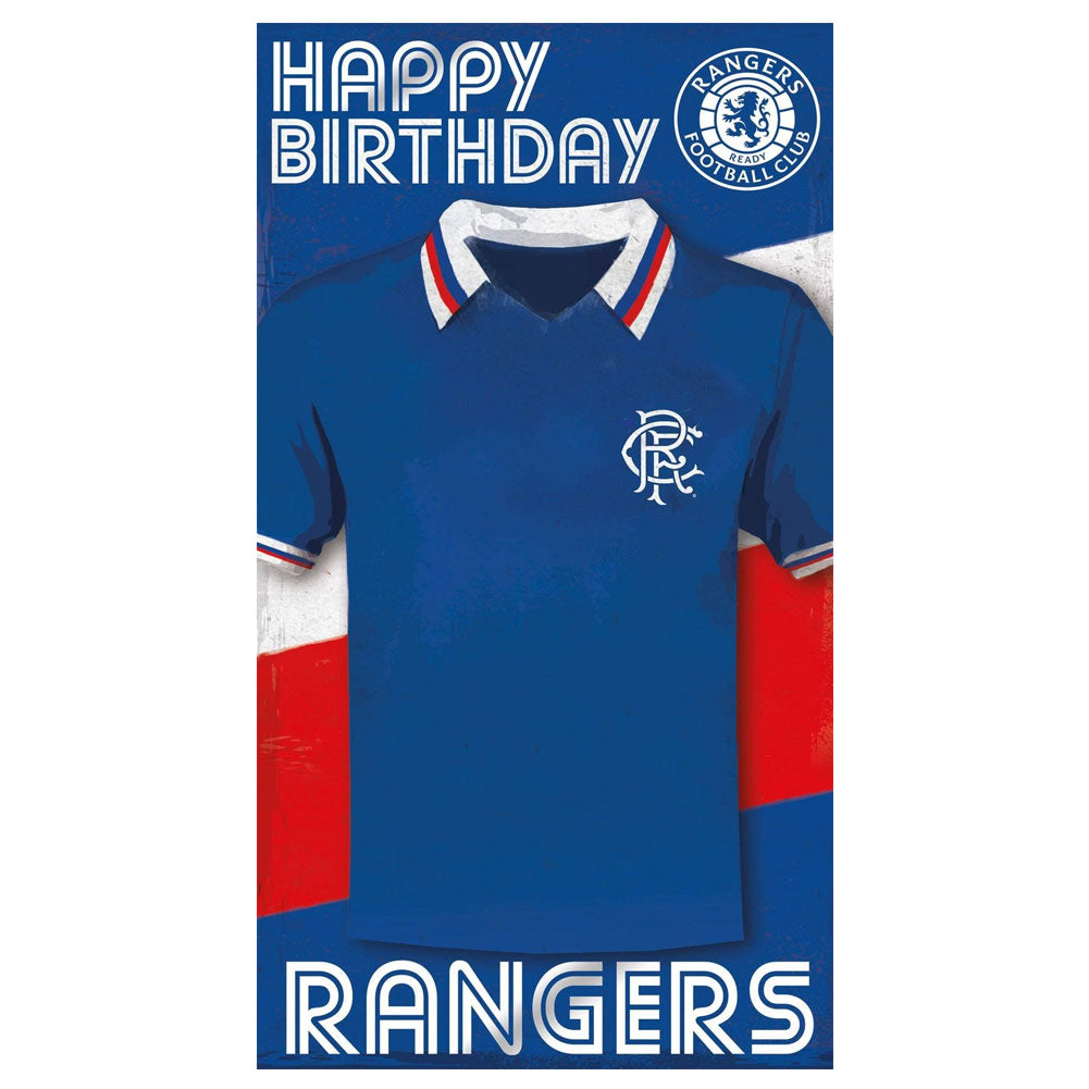 Rangers FC Shirt Birthday Card