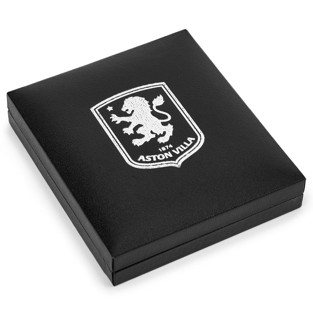 Aston Villa FC Silver Plated Boxed Lion Pendant