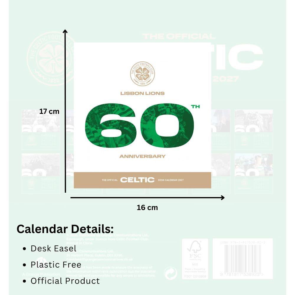 Celtic FC Desktop Calendar 2027