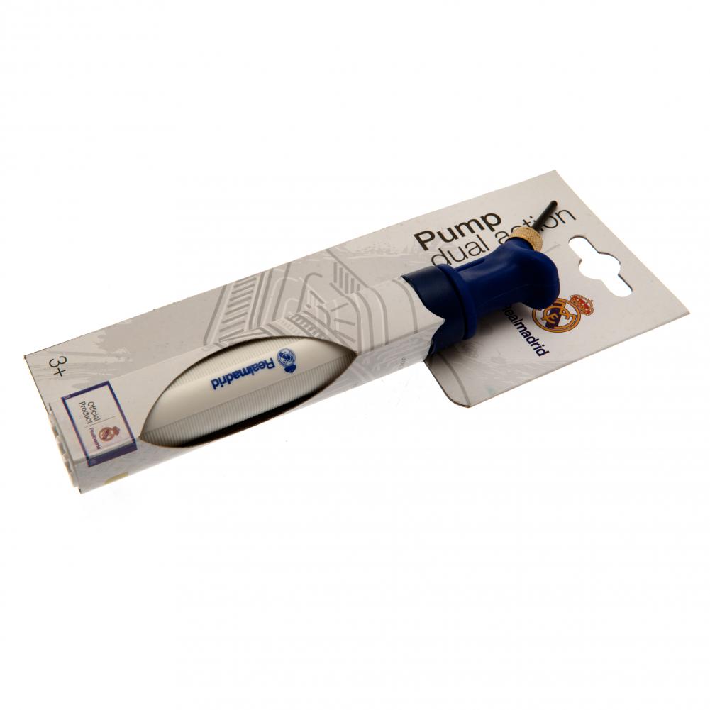 Real Madrid CF White Dual Action Football Pump
