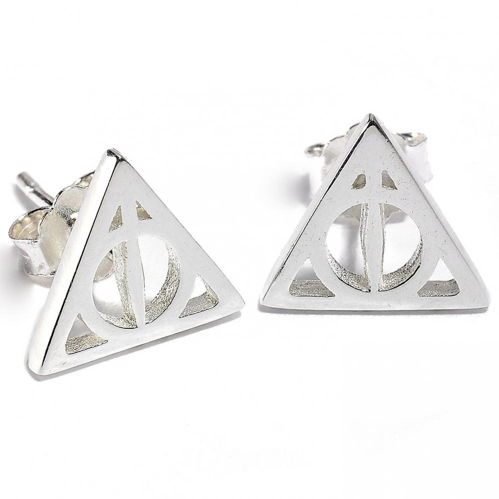 Harry Potter Sterling Silver Deathly Hallows Stud Earrings