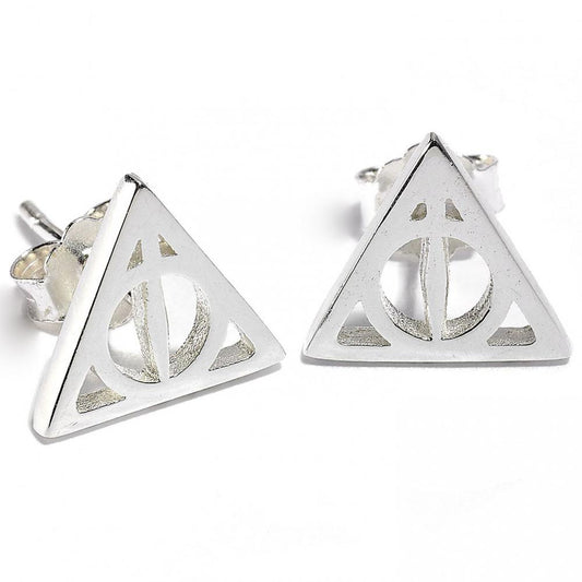Harry Potter Sterling Silver Deathly Hallows Stud Earrings