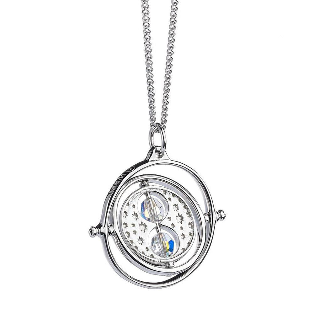 Harry Potter Sterling Silver Time Turner Crystal Necklace